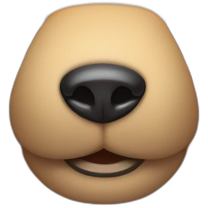 orange bear with tiny black top and blue eyelash emoji