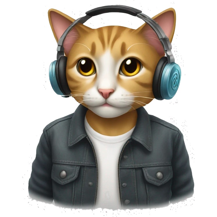 Un gatto dj emoji