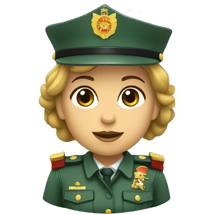 Mujer Guardia Civil enojada emoji
