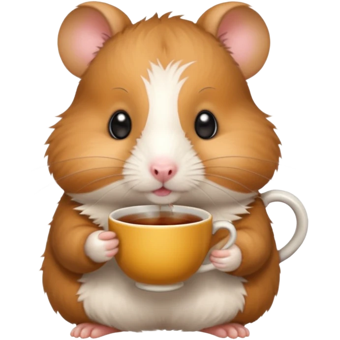Hamster with tea emoji