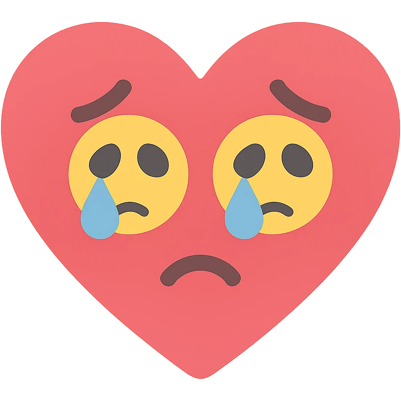 teary-eyed heart emoji emoji