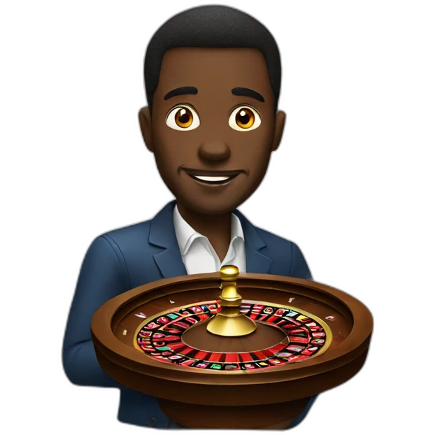 Black Man with a casino roulette emoji