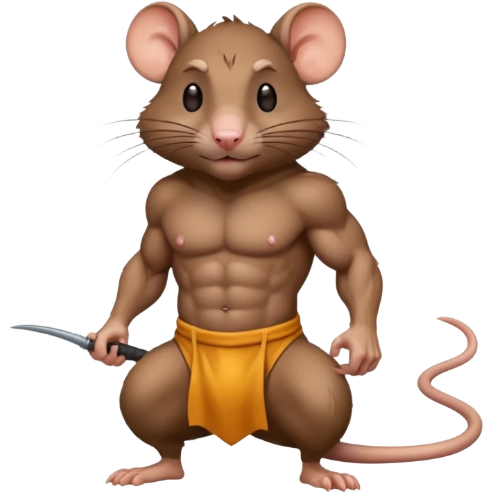 rat with abs emoji