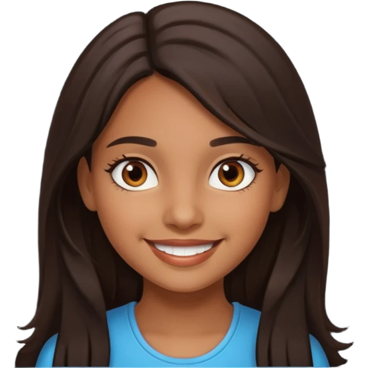 Latin girl smiling emoji