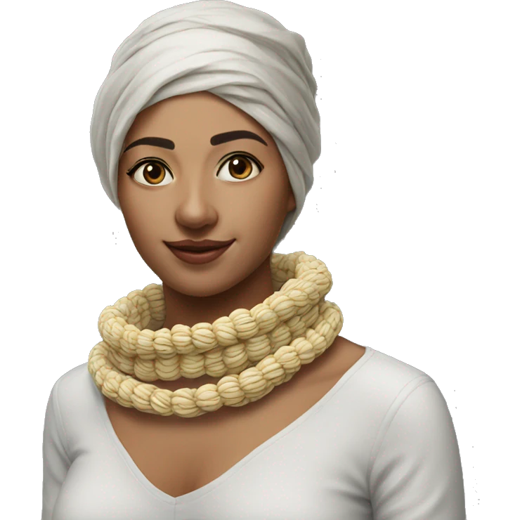 photo realistic, keffieh around the neck emoji