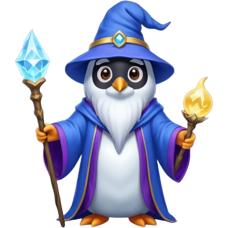 Penguin Wizard emoji