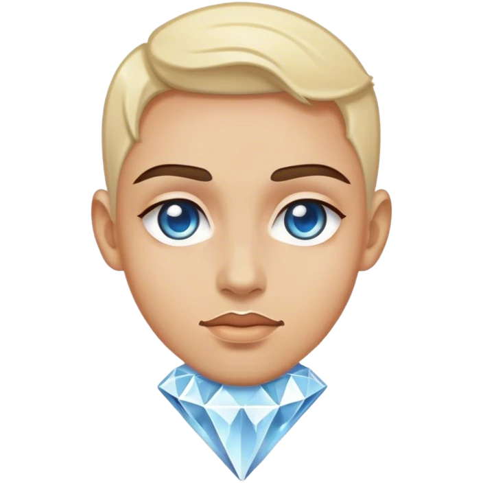 Person with diamond eyes emoji