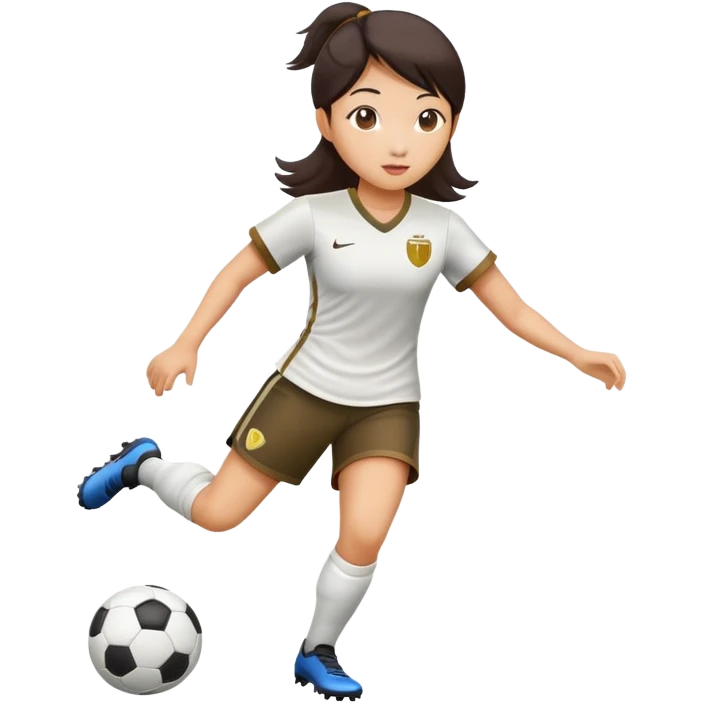 asian female playing soccer emoji