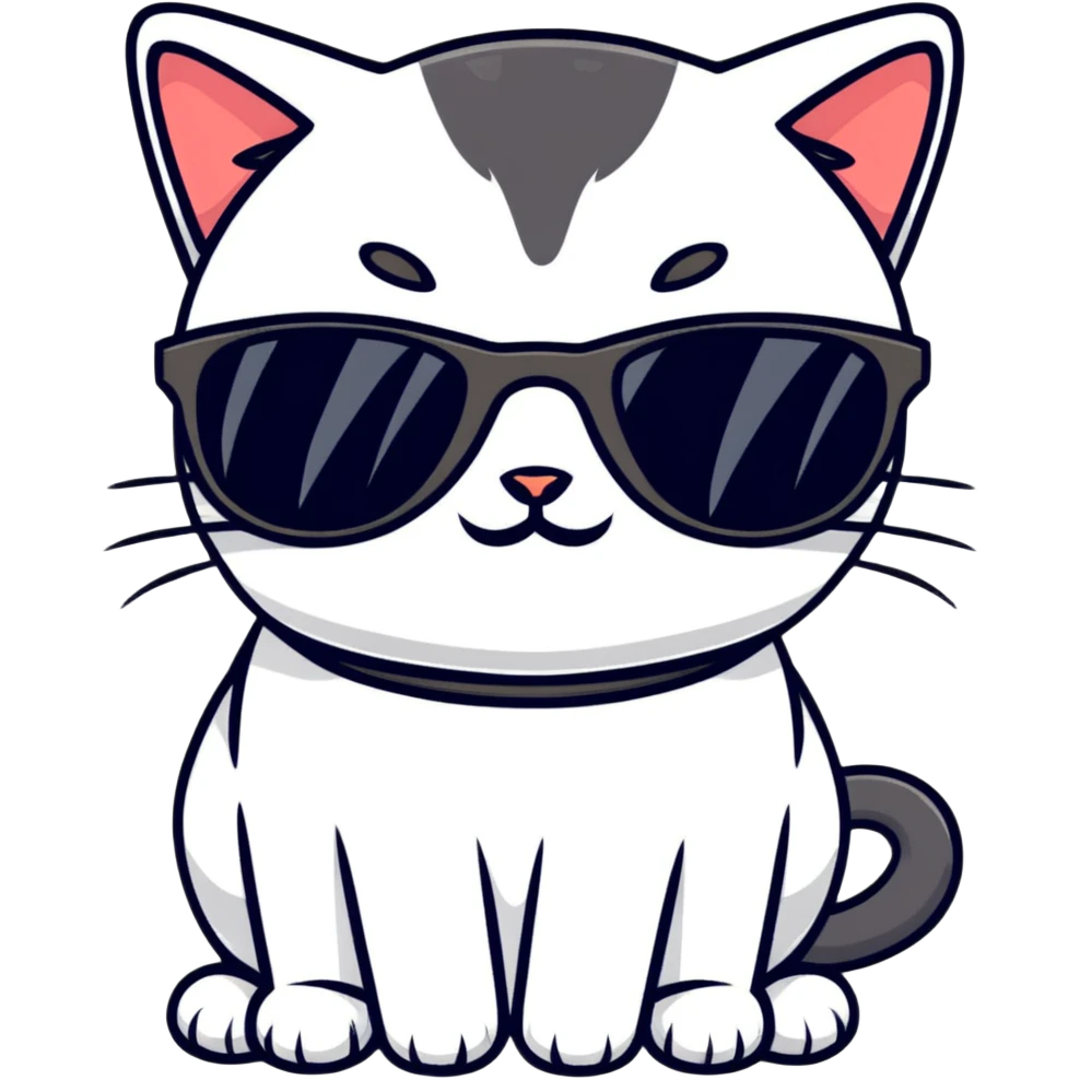 Cat with sunglasses emoji
