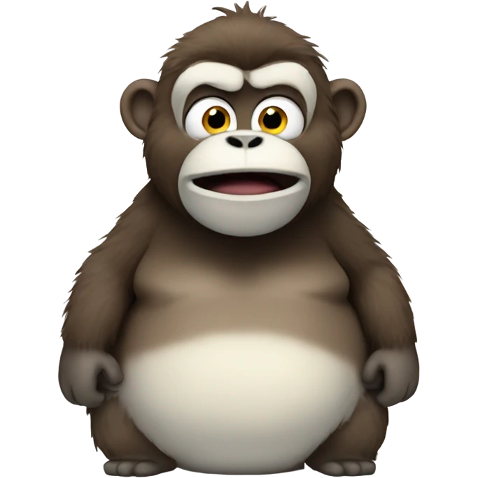 Frozen fat monkey emoji