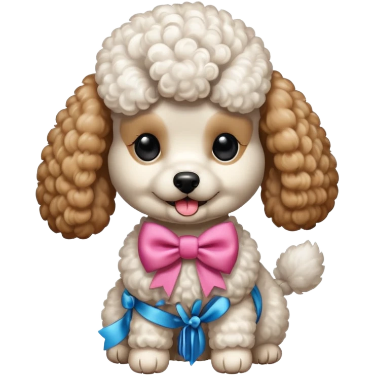 Poodle de laço emoji