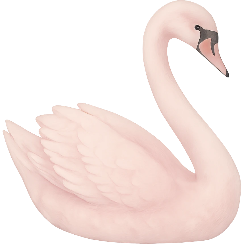 pastel pink swan emoji
