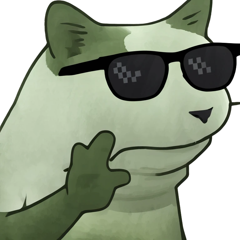 Cat with sunglasses emoji