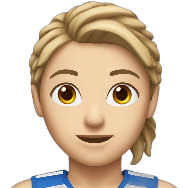 caucasian female netballer with brunette hair emoji