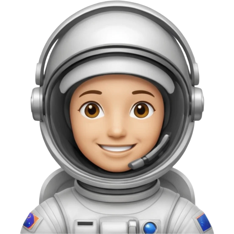 Astronaut in white EVA suit with silver visor helmet emoji