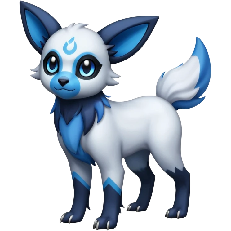 Absol-Umbreon-Fakémon-hybrid-creature (full body)  emoji