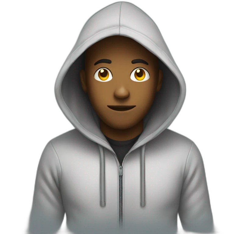 hacker in the hoodie emoji