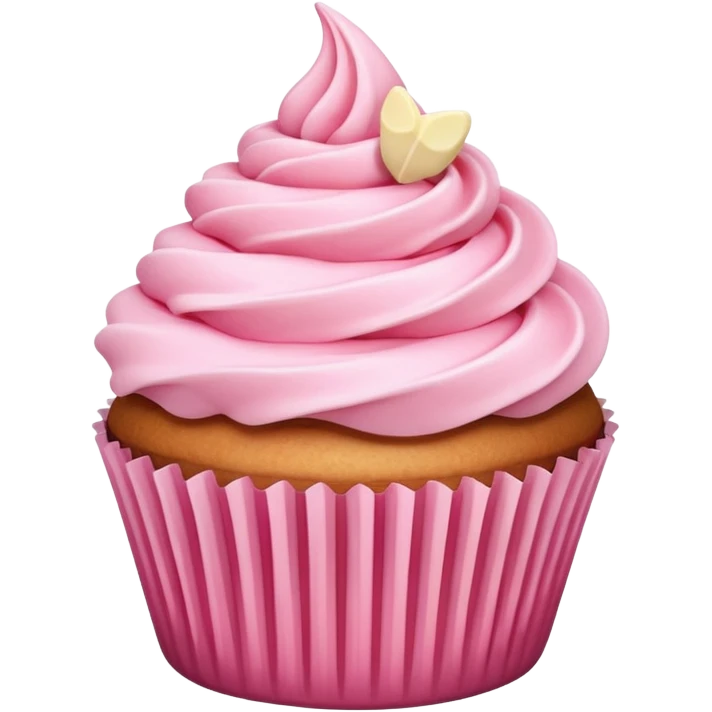 Cupcake with pink icing emoji