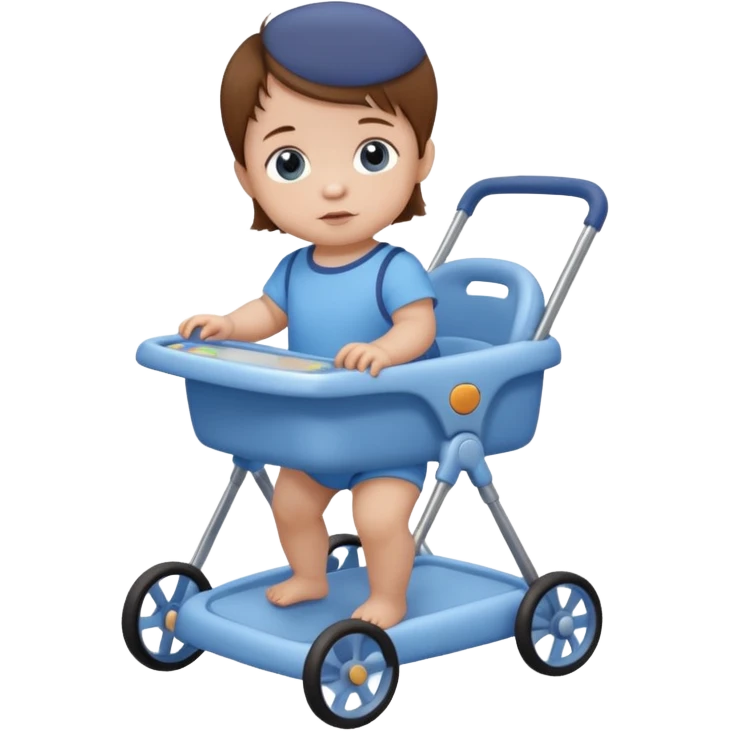 brown hair baby on babywalker emoji