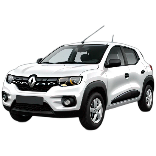 White Renault kwid emoji