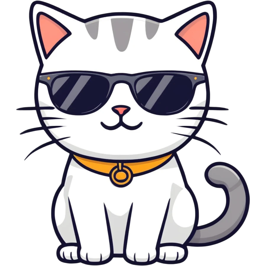 Cat with sunglasses emoji