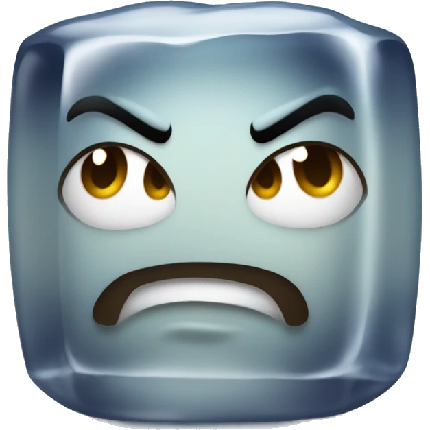 Ice Cube with smirking expression emoji