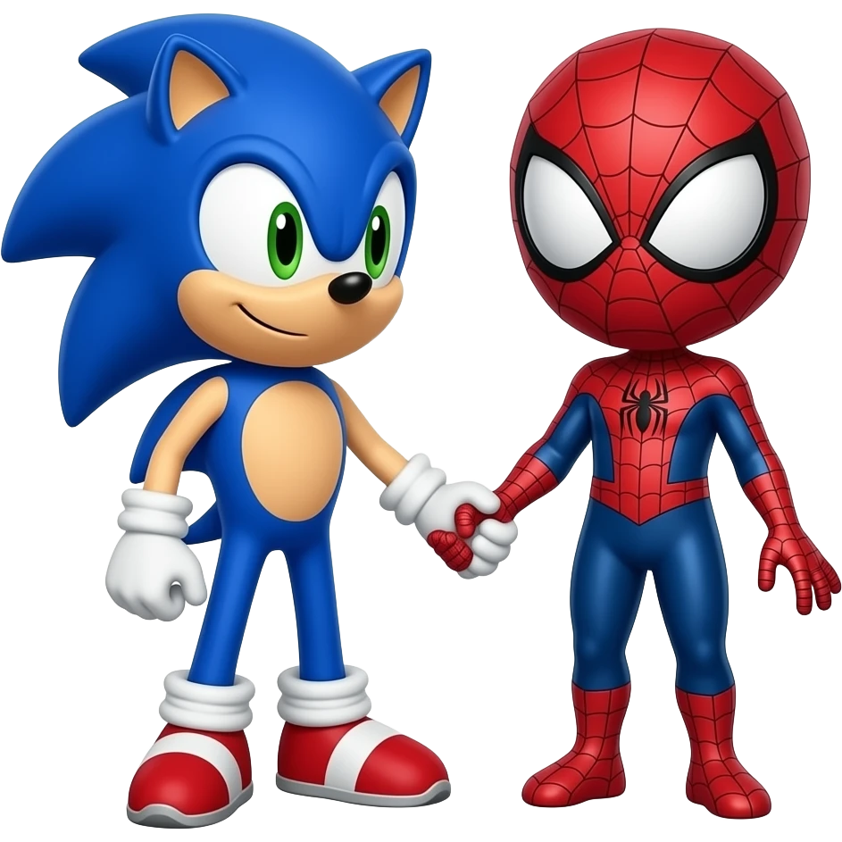 sonic  e mulher aranha love emoji