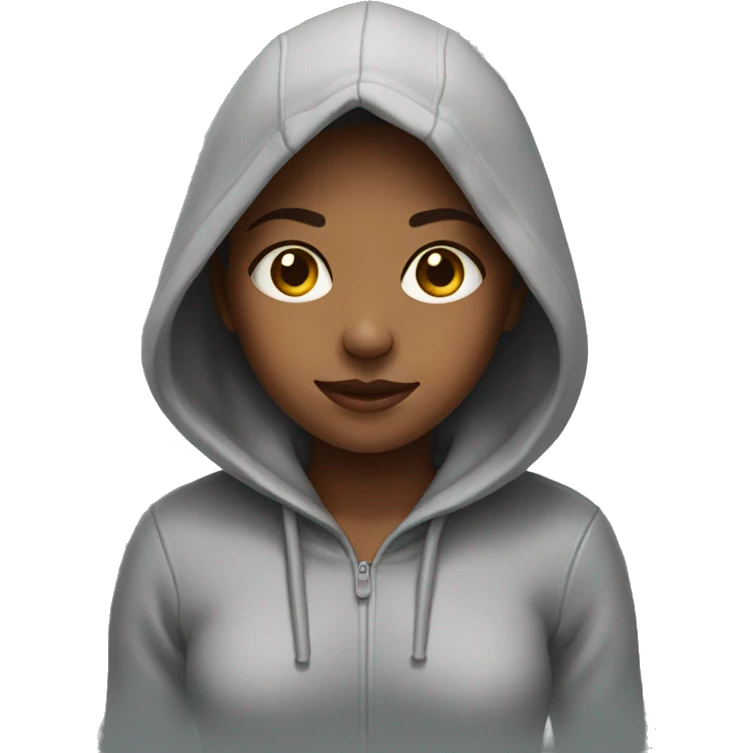 Girl wearing a hoodie emoji