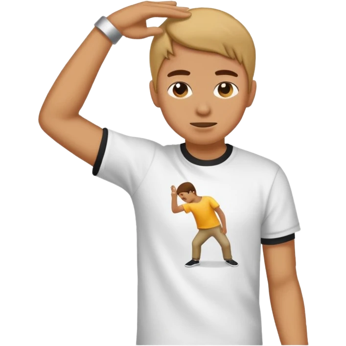 Someone doing a dab emoji
