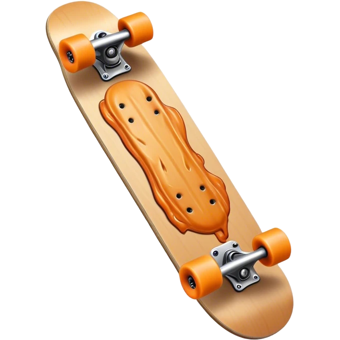 A skateboard made out of fingers emoji