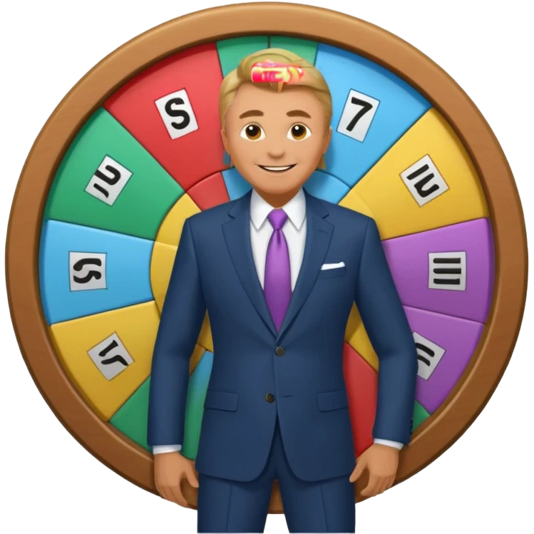 Pat Sajak wheel of fortune full body emoji