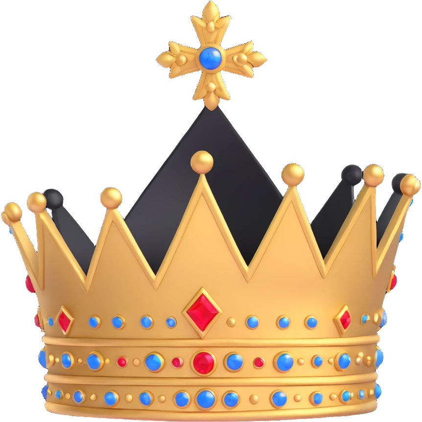 royal crown with velvet and gold details emoji
