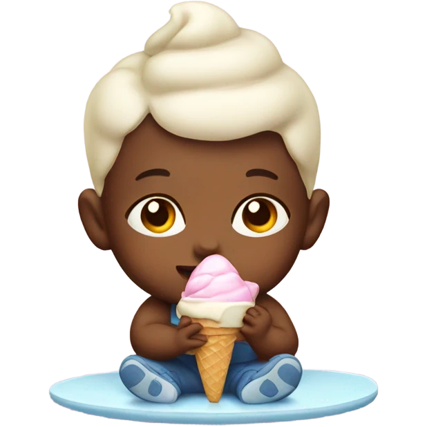 Baby eating ice cream  emoji