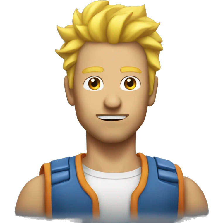 Guy With who turn in to a super sayjan  emoji