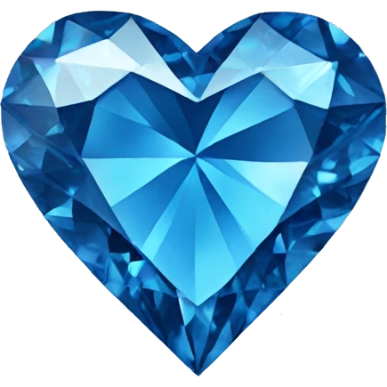 Blue Diamond heart emoji