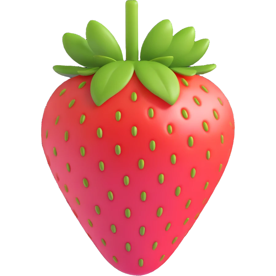 A single strawberry emoji