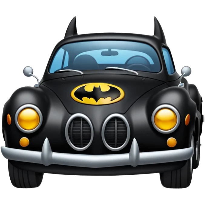 create a emoji batman with his car in gotham emoji