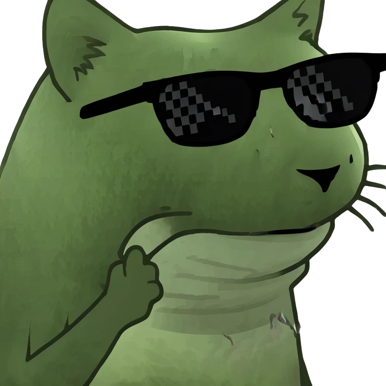 Cat with sunglasses emoji