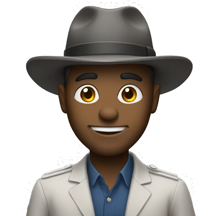 Com raiva e chapeu emoji