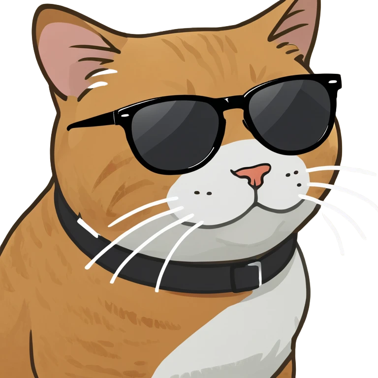 Cat with sunglasses emoji