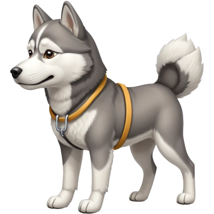 husky sled dog emoji