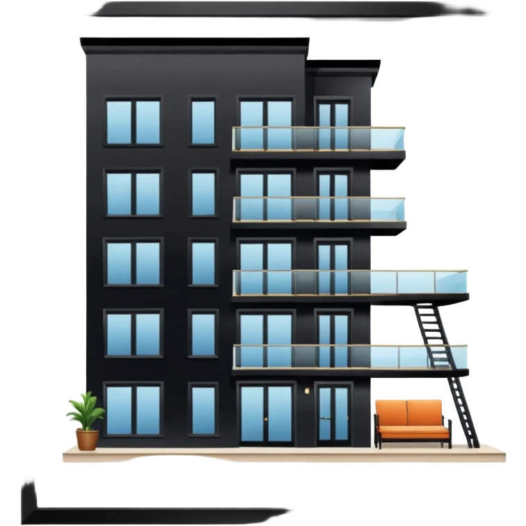 a small but gorgeous studio apartment in a Tribeca high-rise, a luxury building with a doorman and a sundeck. emoji