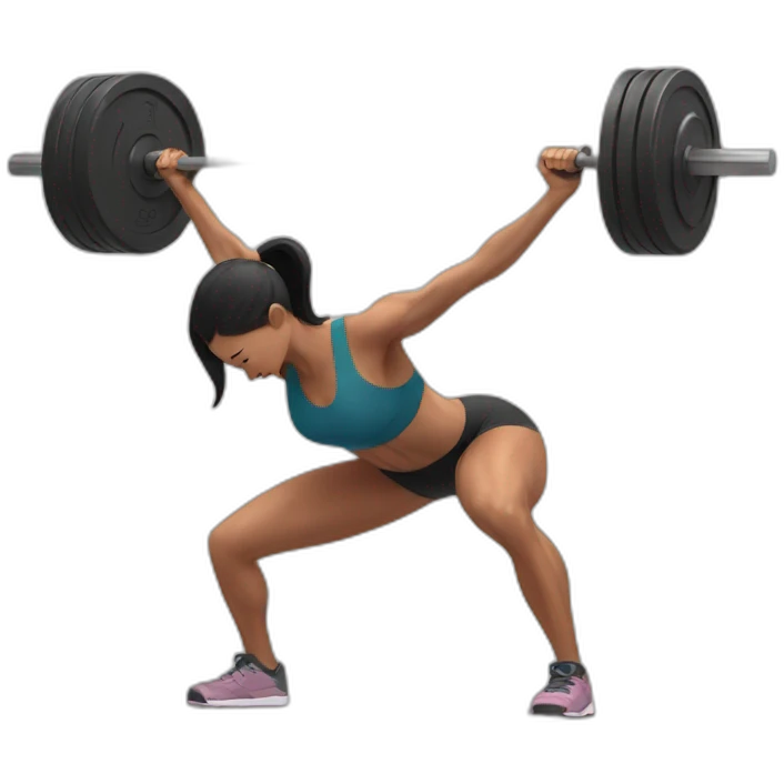  woman doing deadlift exercise emoji