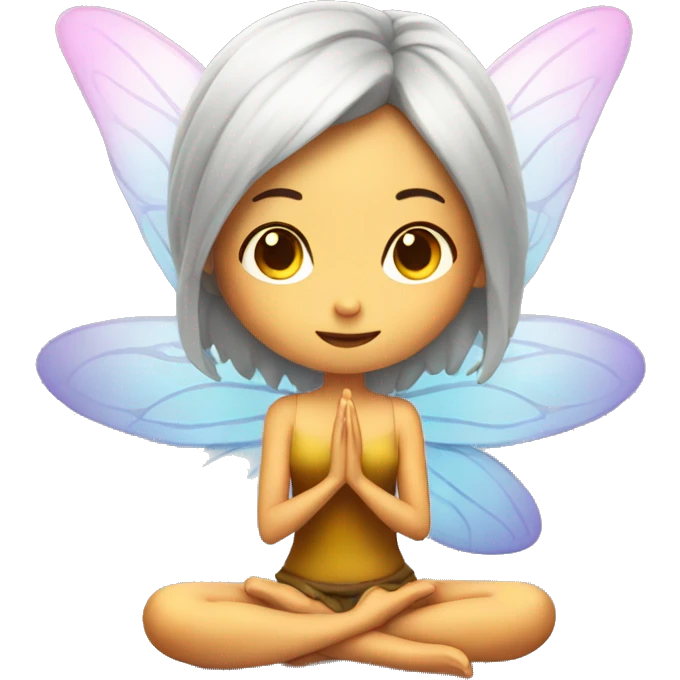 beautiful fairy meditating emoji