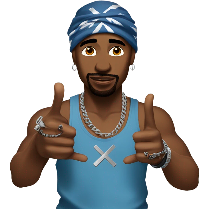 Tupac doing the west side  emoji