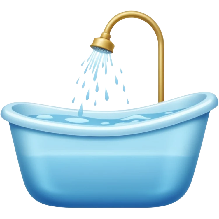 Bathtub full of water emoji
