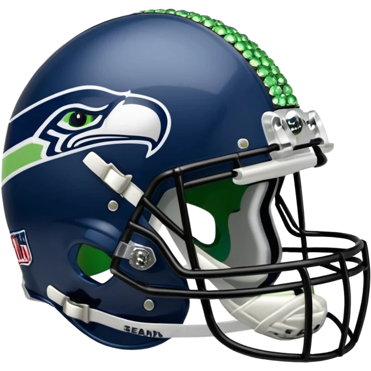 NFL Seahawks helmut with bling emoji