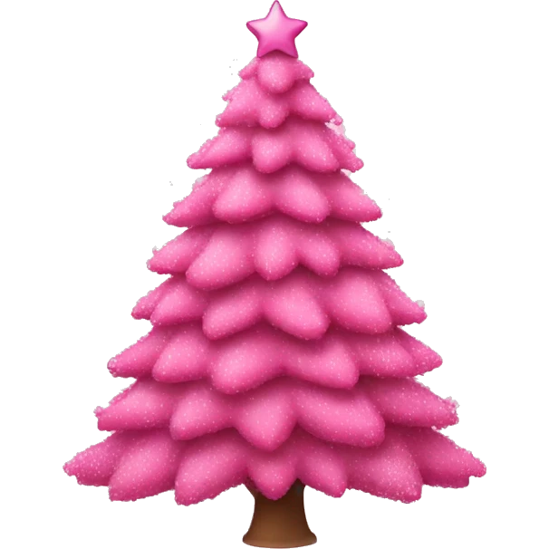 Pink Christmas tree emoji