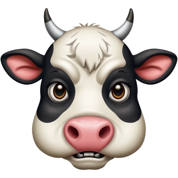tattooed-scary-looking-cow-with-heavy-face-tattoes emoji