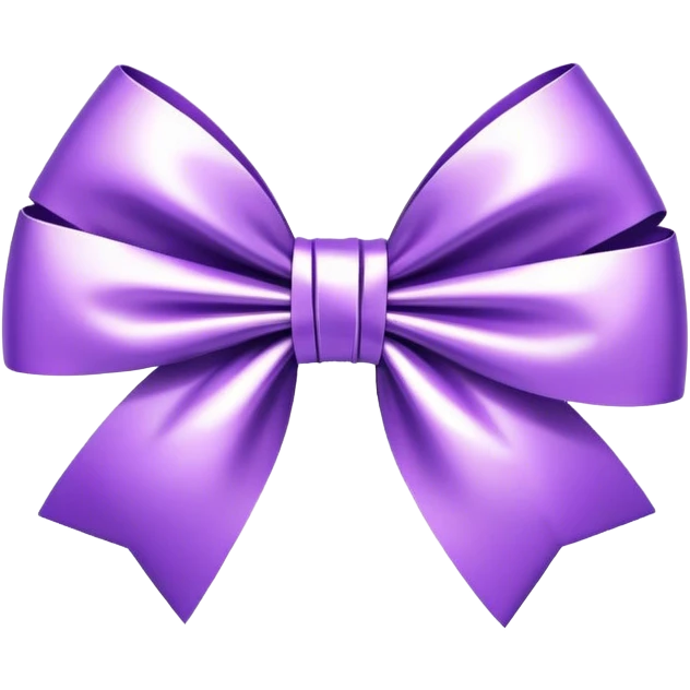 "A geometric-inspired purple bow with sharp, angular folds and a metallic sheen, set against a minimalistic background."
 emoji